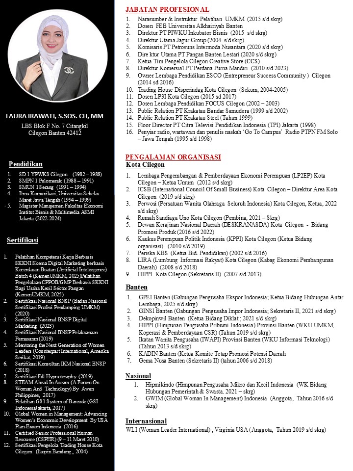 CV Laura Irawati S,Sos, CH, MM