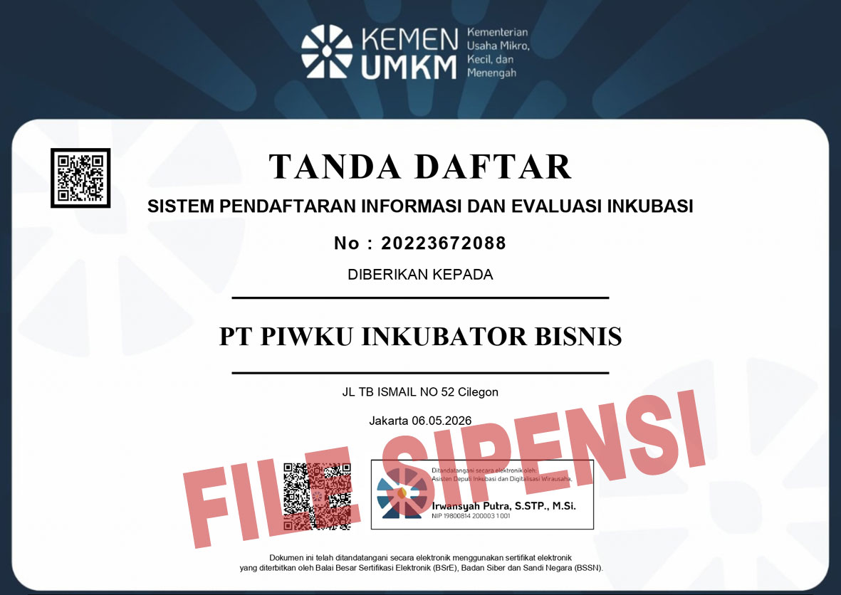 Legalitas Sipensi PIWKU Inkubator Bisnis