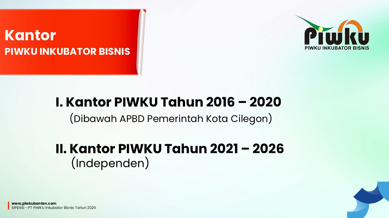 Sarana dan Prasarana Kantor PIWKU Inkubator Bisnis